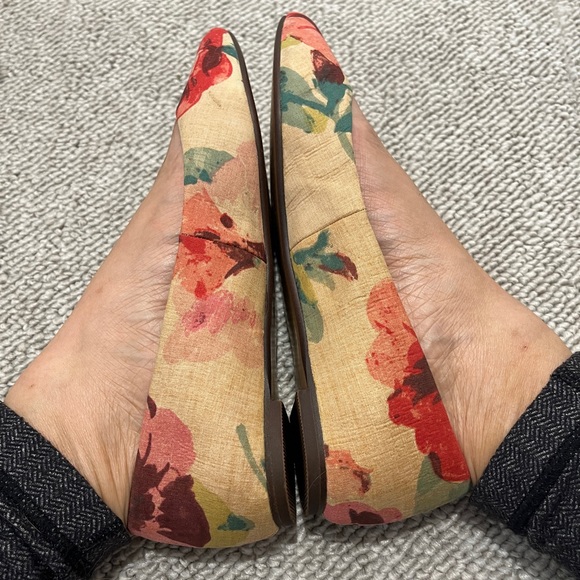 Madewell Floral Boho Flower Art Flat Shoe Mary Jane Pointy Ballet 6.5 - Picture 4 of 8